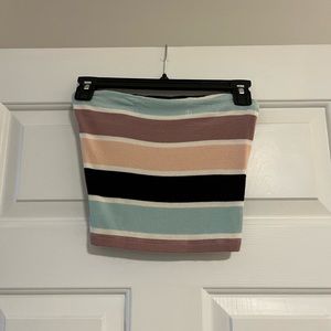 American Eagle Striped and Cropped Tube Top Size XS